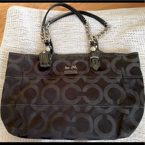 Coach Black C Letter Design Satchel - Like New